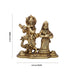 Radha Krishna Murti with Peacock - 4 x 4.5 Inches | Antique Brass Idol/ Radha Krishna Idol for Pooja/ 610 Gms - Brass Murties