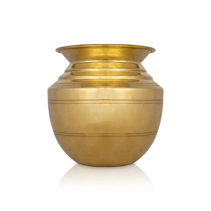 Brass Lota - 6 x 5 Inches | Chombu / Pooja Pot / Brass Kalash for Home & Pooja