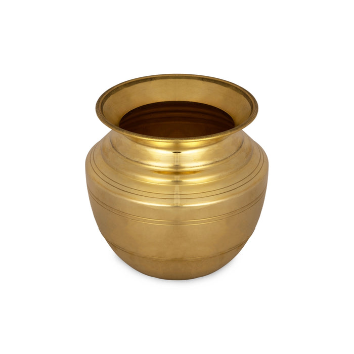 Brass Lota - 6 x 5 Inches | Chombu / Pooja Pot / Brass Kalash for Home & Pooja