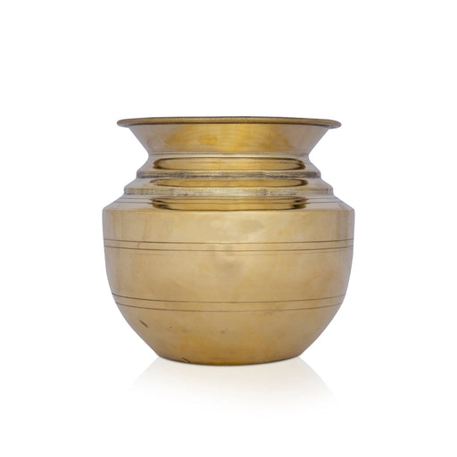 Brass Lota - 5 x 5 Inches | Kalash/ Pooja Pot/ Chombu for Home/ 350 Gms Approx - Kalash & Pooja Lota