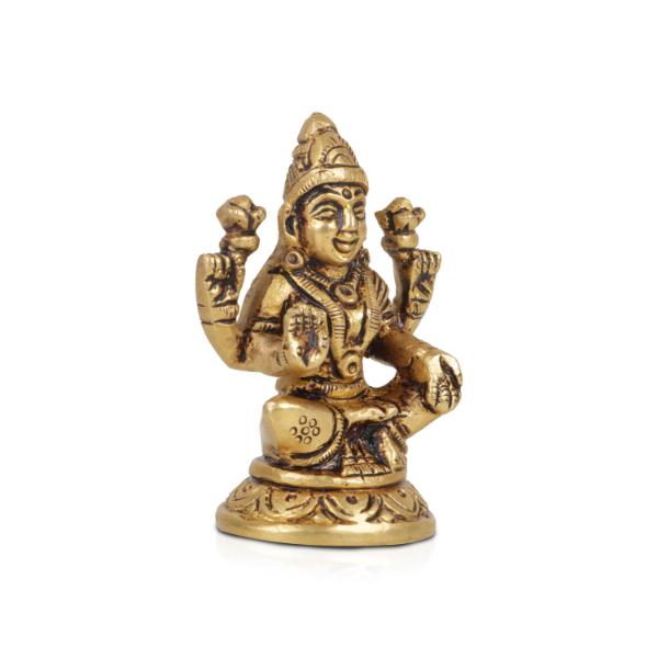 Laxmi Murti  - Goal Base - 2.75 x 2 Inches | Brass Idol/ Lakshmi Idol/ Lakshmi Murti/ Lakshmi Statue for Pooja