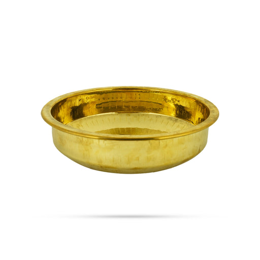 Brass Bowl - 2.5 x 8.5 Inches | Brass Tharpana Chatti/ Tarpana Chatti for Rituals - Bowls