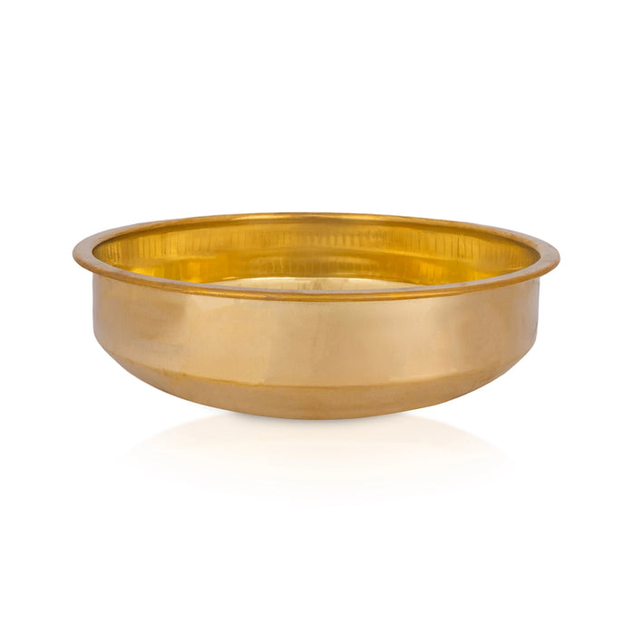 Tharpana Chatti - 3 x 10 Inches | Pitru Tarpana Bowl/ Brass Vessel/ Tarpana Chatti for Rituals