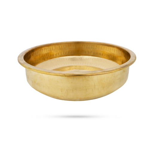 Brass Bowl - 3 x 11 Inches | Tharpana Chatti/ Tarpana Chatti for Rituals - Bowls