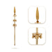 Valllayam Spear - 79 x 7 Inches | Brass Vel Flag Post / Spiritual decor for Lord Murugan in Temple - Deity Accessories