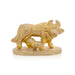 Cow With Calf Idol - 1.5 x 1.75 Inches | Kamadhenu Statue/ Brass Idol for Pooja/ 80 Gms Approx - Table Stand Accessories