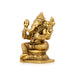 Ganesh Murti - 2 x 4 Inches | Antique Brass Idol/ Sitting Ganpati Murti for Pooja/ 250 Gms Approx - Brass Murties