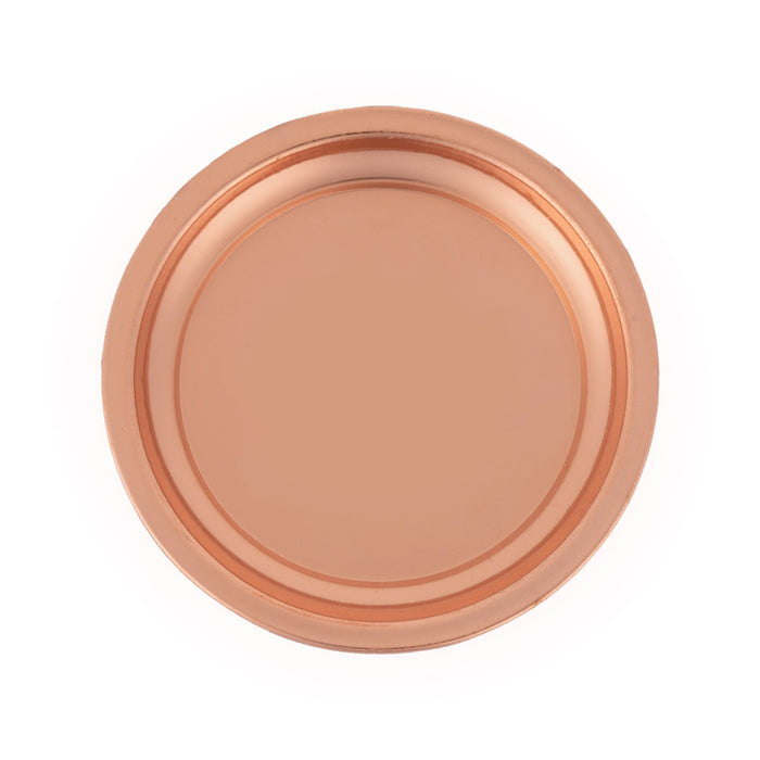 Annapurna Devi Murti With Plate - 2.25 x 3.5 Inches | Copper Polish Annapoorani Statue for Pooja/ 60 Gms Approx - Copper Murties