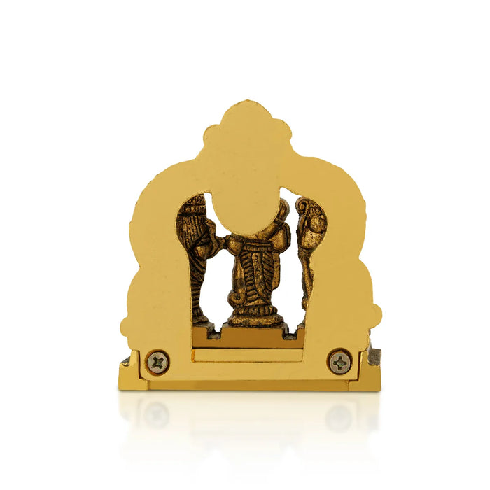 Brass Ramar Pattabhishegam Idol – 3 X 3 Inches | Gold Finish / Brass Ram Darbar Statue / Pooja & Gifting