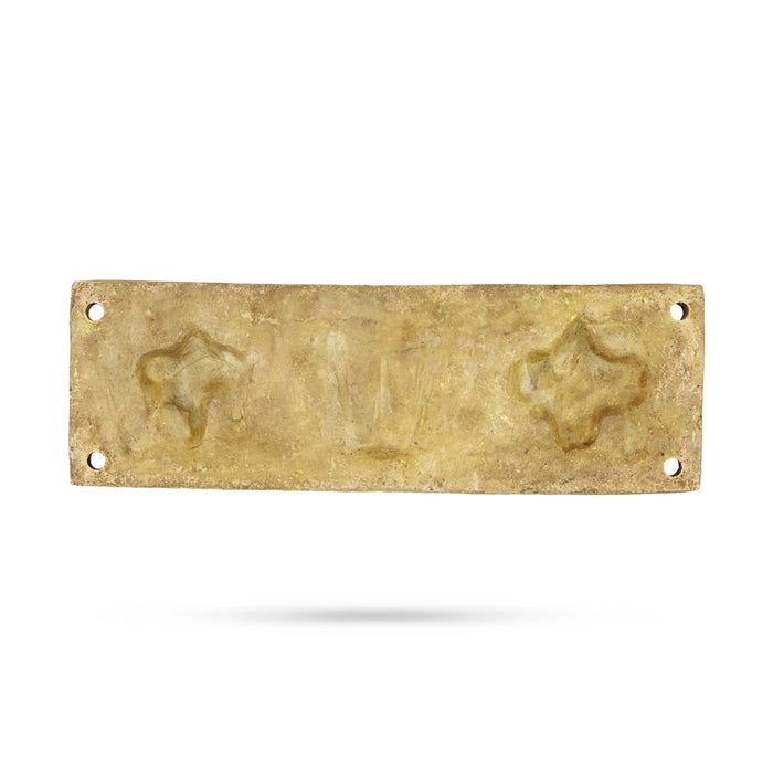 Shankh Chakra Namam Plate - 2.5 x 7.5 Inches | Brass Shank Chakra Namam Plate for Pooja - Pooja Plate & Tray