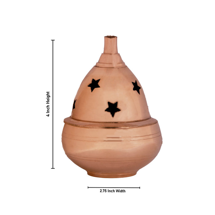 Brass Diya - Apple - 4 x 2.75 Inches | Nanda Deep/ Agal Vilakku/ Brass Lamp/ Brass Deepam for Pooja - Nanda Deep & Pyali Deep