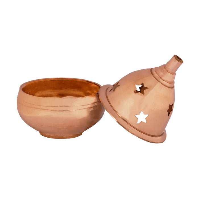 Brass Diya - Apple - 4 x 2.75 Inches | Nanda Deep/ Agal Vilakku/ Brass Lamp/ Brass Deepam for Pooja - Nanda Deep & Pyali Deep