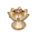 Agarbathi Stand - 2.5 x 2.5 Inches | Lotus Design Brass Incense Holder for Pooja/ 50 Gms Approx - Agarbathi Stand