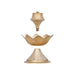 Agarbathi Stand - 3 x 3 Inches | Lotus Design Brass Incense Holder for Pooja/ 100 Gms Approx - Agarbathi Stand