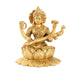 Saraswati Murti Sitting On Lotus - 5.5 x 4 Inches | Antique Brass Idol/ Saraswati Idol for Pooja/ 1.290 Kgs Approx - Brass Murties