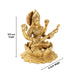 Saraswati Murti Sitting On Lotus - 5.5 x 4 Inches | Antique Brass Idol/ Saraswati Idol for Pooja/ 1.290 Kgs Approx - Brass Murties