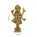 Dhanvantari standing On Base Murti - 4.5 x 2.5 Inches | Antique Brass Idol / Dhanwantari Statue for Pooja - Brass Murties