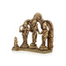 Ram Darbar Murti with Arch - 5 x 5.5 Inches | Antique Brass Idol/ Ram Darbar Idol for Pooja/ 980 Gms Approx - Brass Murties