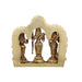 Ram Darbar Murti with Arch - 5 x 5.5 Inches | Antique Brass Idol/ Ram Darbar Idol for Pooja/ 980 Gms Approx - Brass Murties