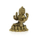 Brahma Sitting On Kamal Base Murti- 3 x 2 Inches| Antique Brass Idol/ Brahmadeva Statue/ Decor For Home & Pooja - Brass Murties