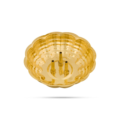 Agarbathi Stand With Plate - 1 x 3.25 Inches | Brass Incense Stick Holder/ Agarbathi Holder for Pooja/ 30 Gms - Agarbathi Stand