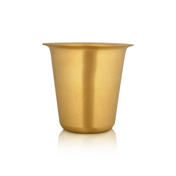 Coffee Dabara Set - 3 x 4 Inches | Brass Dabara Set/ Davara Set/ Davara Tumbler Set for Home - Kitchen