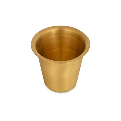 Coffee Dabara Set - 3 x 4 Inches | Brass Dabara Set/ Davara Set/ Davara Tumbler Set for Home - Kitchen