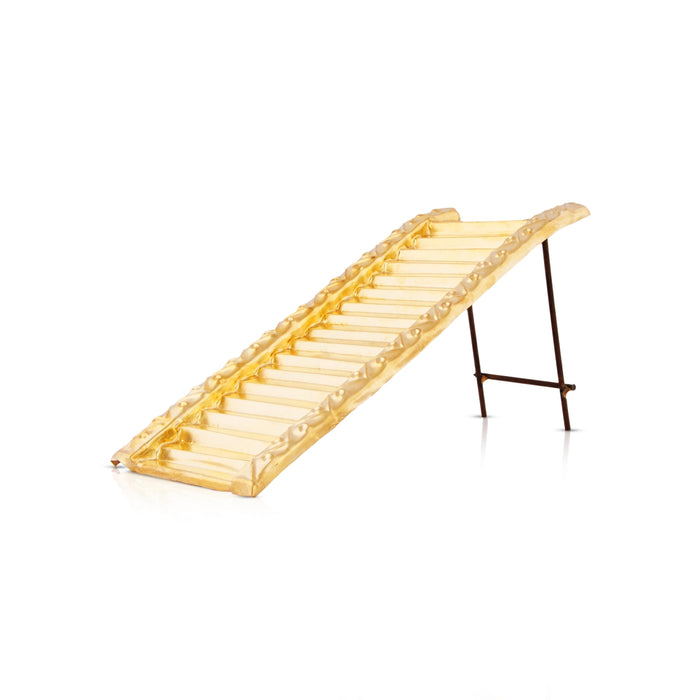 Ayyappan Padi - 6 x 10 x 5 Inches | Brass 18 Padi Ayyappan/ Ayyappan 18 Padi for Pooja/ 220 Gms Approx - Temple Decoration