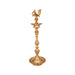 Brass Kuthu Vilakku - 32 x 1.5 Inches | Annapakshi Nagas Kuthu Vilakku / Deepam for Pooja - Decorative Lamp