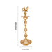 Brass Kuthu Vilakku - 32 x 1.5 Inches | Annapakshi Nagas Kuthu Vilakku / Deepam for Pooja - Decorative Lamp