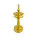 Kerala Vilakku - 24 X 8 Inches | Round Shape Brass Lamp/ Brass Deepam For Pooja And Festive Lighting Decor - Kerala Vilakku