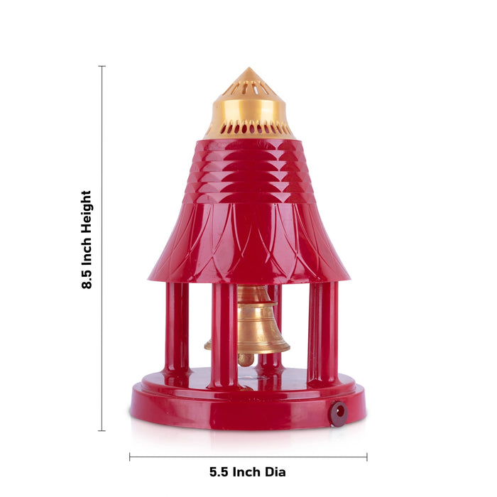 Pooja Bell - 8.5 x 5.5 Inches | Automatic Pooja Bell/ Electric Puja Bell for Home/ 385 Gms Approx