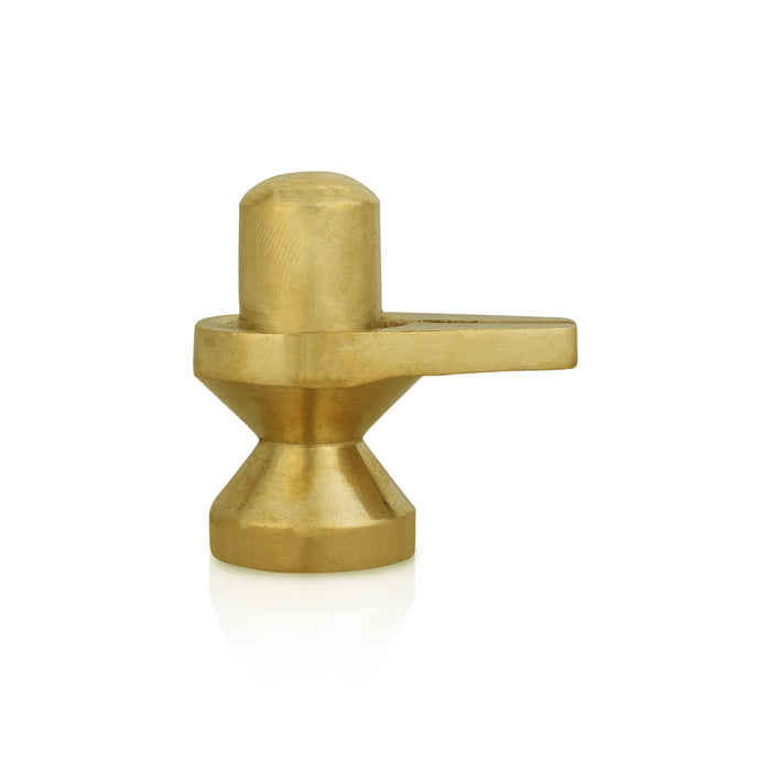 Shiv Ling Murti - 1.5 X 1.25 Inches | Brass Idol/ Shiva Lingam Statue/ Shivling Statue For Abhishekam & Pooja - Brass Murties