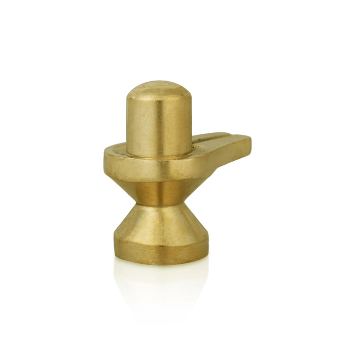 Shiv Ling Murti - 1.5 X 1.25 Inches | Brass Idol/ Shiva Lingam Statue/ Shivling Statue For Abhishekam & Pooja - Brass Murties