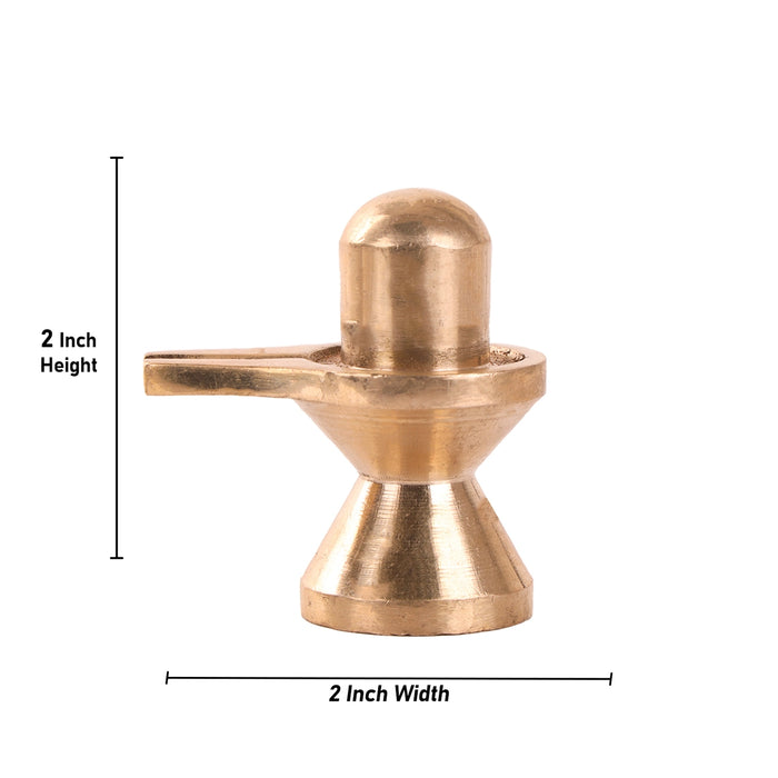 Shiv Ling Murti - 2 X 2 Inches | Brass Idol/ Shiva Lingam Statue Shivling For Pooja - Brass Murties