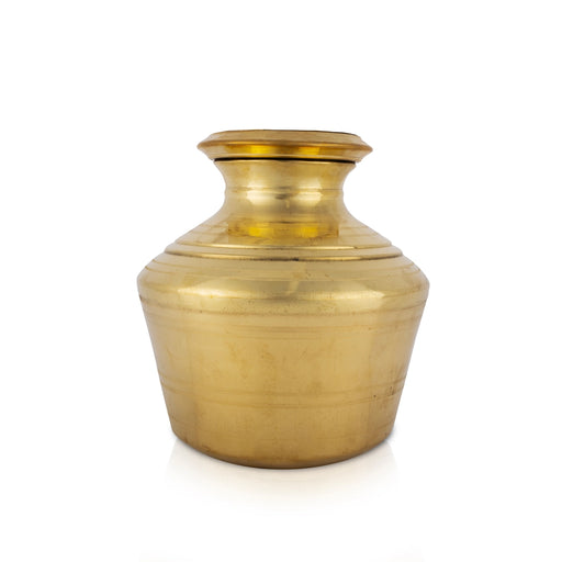 Brass Pot - 9.5 x 5 Inches | Water Pot/ Brass Kalash/ Pooja Kalash for Home - Kalash & Pooja Lota