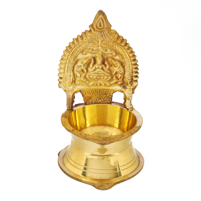 Kamatchi Vilakku -Kajalakshmi - 4 Inches | Brass Kamakshi Deepam/ Lamp for Pooja