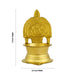 Kamakshi Deepam - 4 x 2.5 Inches | Kamatchi Vilakku/ Brass Lamp/ Kamatchi Amman Vilakku for Pooja - Deity Lamps