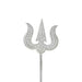 Trishul - 6 x 1 Inches | White Metal Astras/ God Shiva Trishul/ Soolam/ Durga Maa Trishul for Pooja - Deity Accessories
