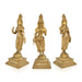 Perumal Sridevi Bhudevi Murti - 19 x 9 Inches |Antique Brass Idol/ Perumal with Sridevi Bhudevi Statue For Pooja - Brass Murties