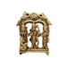 Ram Darbar Murti with Arch - 3.5 x 2.75 Inches | Antique Brass Idol/ Ram Darbar Idol for Pooja/ 300 Gms Approx - Brass Murties