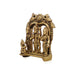 Ram Darbar Murti with Arch - 3.5 x 2.75 Inches | Antique Brass Idol/ Ram Darbar Idol for Pooja/ 300 Gms Approx - Brass Murties