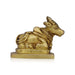 Nandi Statue With Base - 2 x 2 Inches | Antique Brass Idol/ Nandi Murti/ Nandi Idol for Pooja - Brass Murties