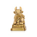 Nandi Statue with Base - 2.5 x 2.5 Inches | Antique Brass Statue/ Nandi Murti for Pooja/ 300 Gms Approx - Brass Murties