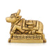 Nandi Statue with Base - 2.5 x 2.5 Inches | Antique Brass Statue/ Nandi Murti for Pooja/ 300 Gms Approx - Brass Murties
