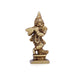 Krishna Murti Standing On Base - 2.5 x 1.25 Inches | Antique Brass Idol/ Krishna Idol for Pooja/ 60 Gms Approx - Brass Murties
