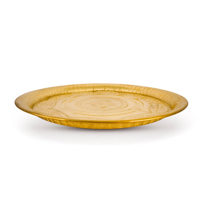 Brass Plate - 1.5 x 13 Inches | Beading Design Thali Plate/ Pooja Plate for Home