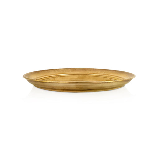 Brass Plate - 6 Inches | Beading Design Thali Plate/ Pooja Plate/ Pooja Thali For Traditional Pooja - Pooja Plate & Tray