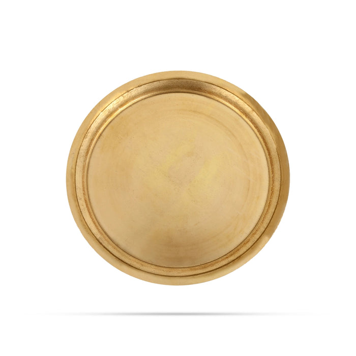Brass Plate - 6 Inches | Beading Design Thali Plate/ Pooja Plate/ Pooja Thali For Traditional Pooja - Pooja Plate & Tray