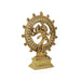 Natraj Double Frame - 12 x 9 Inches | Antique Brass Statue/ Nataraj Murti/ Natraja Statue for Pooja - Table Stand Accessories